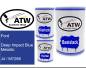 Preview: Ford, Deep Impact Blue Metallic, J4 / M7289: 500ml Lackdose + 500ml Klarlack + 250ml Härter - Set, von ATW Autoteile West.